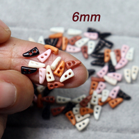 Boutons à pression ultra mini en résine de 6 mm, lavables, à 2 trous, pour vêtements de poupées miniatures OB11 Blythe, accessoires de couture