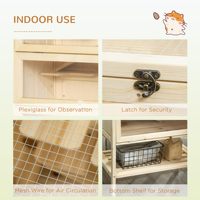 Bestseller 5-stöckiger Holz-Hamsterkäfig Ratten-Mäuse-Habitat mit Aufklappbarer Oberfronttür & Ablagefach Mehrstöckiger Kleintier-Käfig