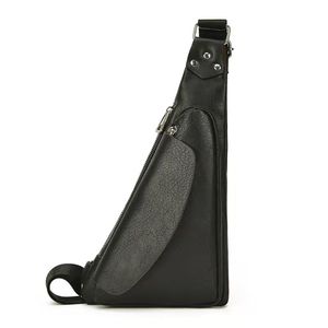 กระเป๋าคาดหน้าอกและไหล่หนัง PU ลำลองสำหรับผู้ชายสินค้ามาใหม่สำหรับกีฬากลางแจ้ง - Product Image 4