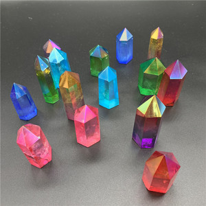Customized Accepted Colorful Irregular Size Natural Crystal Aura Quartz Points Healing Crystal Stones Crystal Towers - Product Image 2