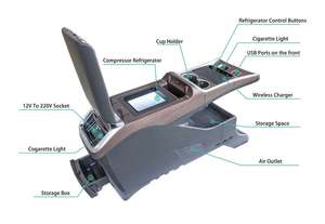 Organisateur central <span class=keywords><strong>de</strong></span> voiture, boîte <span class=keywords><strong>de</strong></span> rangement, accoudoir, accessoires avec grand <span class=keywords><strong>espace</strong></span> <span class=keywords><strong>de</strong></span> rangement pour HONDA Elysion Odyssey MPV - Product Image 4