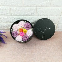 Luxus benutzer definierte Gold Goldfolie runde Herzform Mutter Ich liebe U Rose Blumenstrauß Verpackung Black Flower Box
