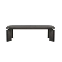 Table basse en bois rectangulaire noire minimaliste moderne Table centrale de salon