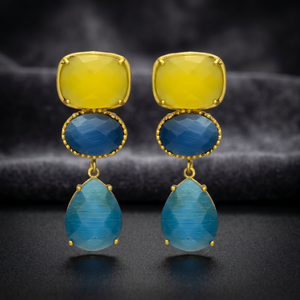 New Arrival Ethnic <b>Gold</b> Plated Drop <b>Earring</b> <b>Set</b> for Women Engagement Party Dangle <b>Earrings</b> - Product Image 2