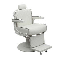 Fauteuil de barbier rétro inclinable avec rotation à 360 degrés pour salon de coiffure, salon de beauté, spa