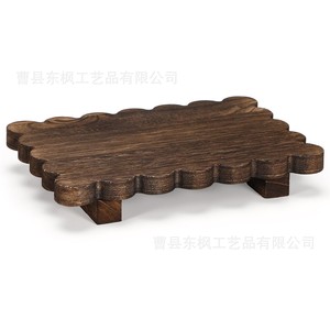 Wooden Aromatherapy Display <b>Rack</b> Irregular Shape Vintage Color Self Drain Soap <b>Dish</b> Household Storage Tray - Product Image 3