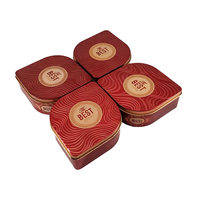 Ensemble de boîtes en étain irrégulières, boîte à biscuits en étain, boîtes à biscuits en métal vides pour l'emballage alimentaire, bonbons, biscuits, boîtes en étain pour biscuits