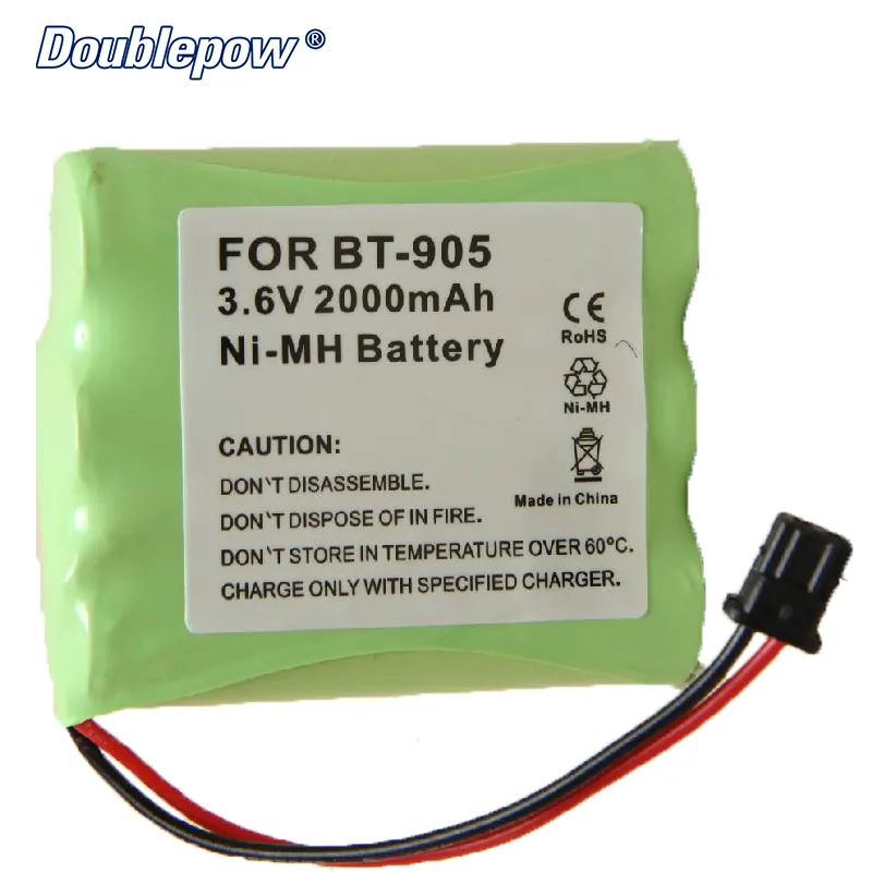 3.6V 2000mah NiMH Rechargeable Battery Pack with connector