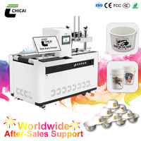 New I3200 Single Pass Digital Inkjet Printer for Paper Cup Side Wall CMYK 4-Color Dye Ink High-Speed Automatic Feeding
