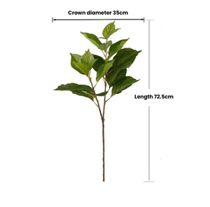 ענפי עלי הידרנג'אה מלאכותיים איכותיים בקוטר 35 ס\\\"מ לקישוט הבית וסידורי פרחים - Product Image 6