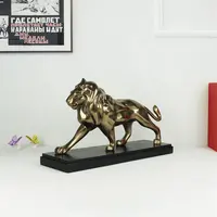 Özelleştirilmiş bronz aslan hayvan heykel Metal hayvan heykeli