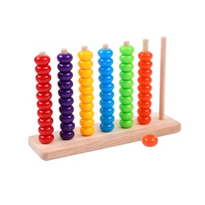 Gioco Educativo Colorato di Abbinamento e Impilamento con Perline, Gioco di Apprendimento Precoce con Numeri e Colori - Product Image 1