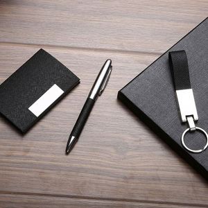 Set de Regalo Promocional Personalizado con Logotipo: Tarjetero de Cuero PU, Llavero, Bolígrafo Metálico, Impresión Personalizada para Festivales, Negocios y Oficina - Product Image 3