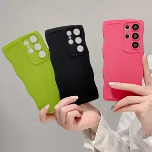 Sell Well Silicone Solid Color Material Cover For Galaxy A71 A51 A31 A21 A50S A7 A6 plus 2018 Mobile Phone Case Shockproof Cases