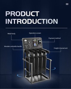 24/7 cửa hàng không người lái cho mượn và trả lại ô với chiếc ô bị khóa dùng chung máy bán hàng tự động sử dụng thương mại trong trạm công cộng - Product Image 5