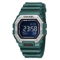 Jam Tangan Olahraga Digital Tahan Air Pria Smael 8059 Kronograf Alarm LED Bercahaya Stopwatch