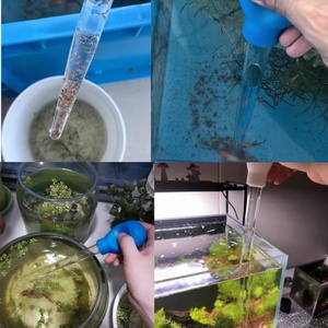 Limpiador de Acuario Portátil de 28 cm y 30 ml, con Cepillo Magnético Duradero para Interiores, Alimentador de Peces, Arrecifes y Corales, Sifón - Product Image 4