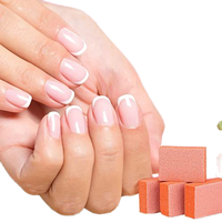 Maryton Salon professionnel Mini bloc de tampons à ongles Orange Tampons en gel 80/100 grain-Perceuse à ongles