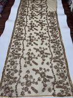 Sari indien traditionnel moderne pour fête, avec broderie de sequins mono filet de 5 mm de qualité supérieure, et blouse avant-arrière à séchage rapide