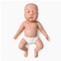 Poupée reborn en silicone solide de 12 pouces, poupée nouveau-né réaliste avec une peau douce et élastique, jouet bébé endormi réaliste, cadeau pour filles