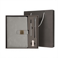 Ensemble de carnet A5 en cuir souple sergé avec stylo, reliure sans fil, papier Dowling, boîte cadeau personnalisée, cadeau d'affaires pour usage professionnel