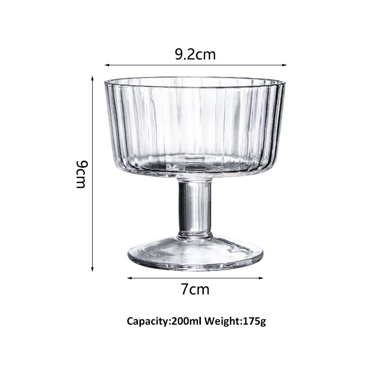 Clear ice cream bowl