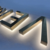Enseignes lumineuses LED métalliques personnalisées, lettres lumineuses rétroéclairées pour enseignes de magasins, enseignes de devantures de commerces, hôtels, clubs