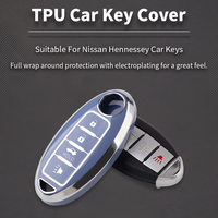 Offre Spéciale étui de protection souple en TPU 4 boutons Nissan couverture de clé à distance accessoires de voiture