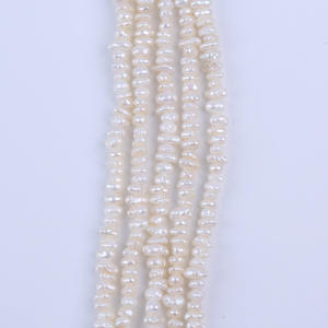 Perlas de Agua Dulce de Zhuji al por Mayor, 18 cm, 4-5 mm, Forma de Botón Plano, Perlas Sueltas Naturales para Joyería DIY, Modelo 31831 de China - Product Image 4