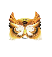 Masque de fête en peluche pour enfants, animaux en peluche (tigre, renard, loup, zèbre, cerf, hibou), fabrication OEM/ODM, certifié CE et CPC.