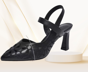 Gran oferta de primavera, nuevo tacón fino, cómodo, puntiagudo, empalme, Color sólido, temperamento, ahueca hacia fuera los zapatos altos, trabajo - Product Image 6