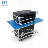 Station de travail à double écran tactile personnalisée, avec flight case pour moniteurs 24 pouces DELL P2424HT