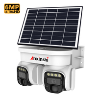 Nouvelle caméra solaire sans fil 4G à double objectif et double PTZ, 360 degrés sans angle mort, recharge solaire, caméra intelligente étanche