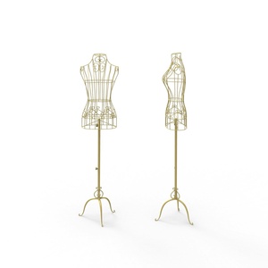 Tienda <span class=keywords><strong>de</strong></span> <span class=keywords><strong>ropa</strong></span> Moda Dama Vestido <span class=keywords><strong>de</strong></span> exhibición Forma Torso Modelo Mujeres Parte superior del cuerpo <span class=keywords><strong>Alambre</strong></span> <span class=keywords><strong>de</strong></span> metal hueco Medio cuerpo Maniquí femenino - Product Image 6