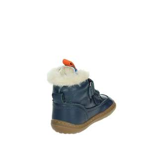 Balducci Bottes de neige pour enfants en cuir bleu, doublées de polaire, chaussures d'hiver chaudes, taille 19 - Product Image 3