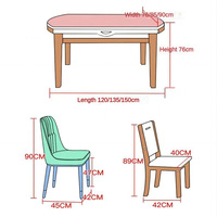 Offres Exceptionnelles : Ensemble de Table à Manger en Bois Rond, Couleurs au Choix, Style Moderne, Design Simple avec 6 Chaises