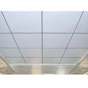 Papan langit-langit akustik logam Modular, dekorasi kantor, logam Modular 600x600mm aluminium suspender untuk dekorasi kantor