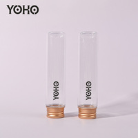 Flacon de test de médicament en plastique PET à fond plat de 30 ml/50 ml avec bouchon à vis en or/argent/noir