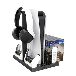 Support Vertical multifonctionnel 9 en 1 pour Console PS5 ventilateur de refroidissement avec chargeur Dock support de casque PS VR Move