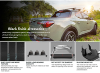 Roahtrip JJ06 Mazda Barres transversales en alliage d'aluminium robuste de 125 cm, profil aérodynamique, pour toit de voiture, porte-bagages, noir, capacité supérieure à 100 kg, FJ Pickup
