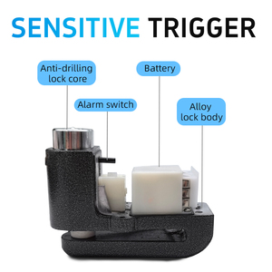 Xách tay Keyless báo động an ninh Xe Đạp Khóa cho xe đạp leo núi & xe điện chống trộm hợp kim kẽm Đĩa Phanh Xe Đạp Khóa - Product Image 5