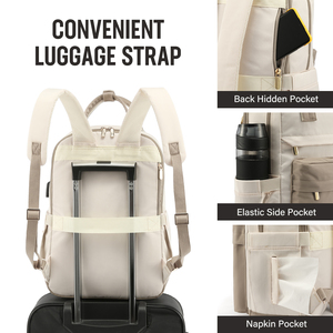 LOVEVOOK Zaini da Viaggio <span class=keywords><strong>per</strong></span> Ragazze 15.6 17 Pollici, Borsa Scolastica con Porta USB, Zaini Casual Impermeabili <span class=keywords><strong>per</strong></span> <span class=keywords><strong>Laptop</strong></span> da <span class=keywords><strong>Donna</strong></span> - Product Image 3