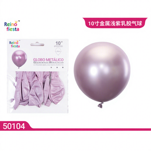 Set di 6 Palloncini a Forma di Lettera Metallizzati Viola Chiaro da 10 Pollici per Feste ed Eventi, Celebrazioni di Ritorno a Scuola - Product Image 1
