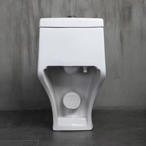 Chất lượng cao Thiết bị vệ sinh dual-tuôn ra hình vuông một mảnh gốm <span class=keywords><strong>WC</strong></span> nhà vệ sinh P-trap thoát nước trong phòng tắm - Product Image 5