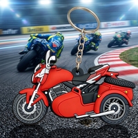 Produits tendances, nouveautés, porte-clés promotionnels pour enfants en PVC 3D découpé, porte-clés en caoutchouc plastique, porte-clés personnalisés pour moto