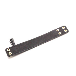 Trendy <b>leather</b> <b>bracelet</b> with zipper, perfect for couples, wide wristband, fashionable jewelry and gift, custom-made. - Product Image 4