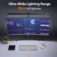 Lampe de bureau LED flexible Northland Ultra Wide pour la lecture, la protection des yeux, le travail, la nuit, pour grand écran d'ordinateur