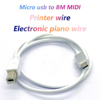 Câble d'imprimante 2-en-1 USB Micro vers USB Type-C pour piano électrique, clavier MIDI, scanner, instrument électronique BM, longueurs 1m, 1.5m, 2m