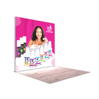 Boîte à lumière modulaire 10x10 sans outil, en aluminium SEG, rétroéclairée, murale, portable, équipement pour salon professionnel