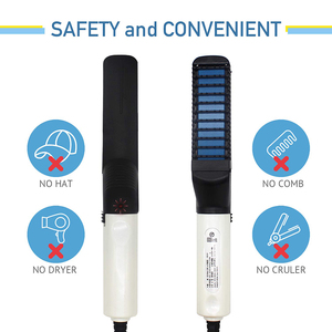 Private Label Korean Ceramic Hair <strong>Straightener</strong> Brush Comb <strong>Beard</strong> <strong>Straightener</strong> - Product Image 2